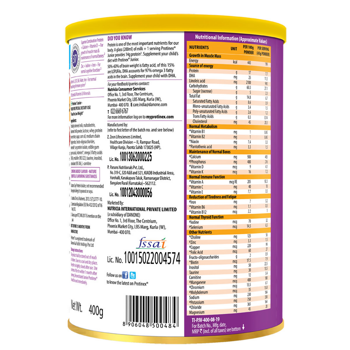 Protinex Junior Nutritional Drink Powder for Kids - Vanilla Flavor | Grocsy