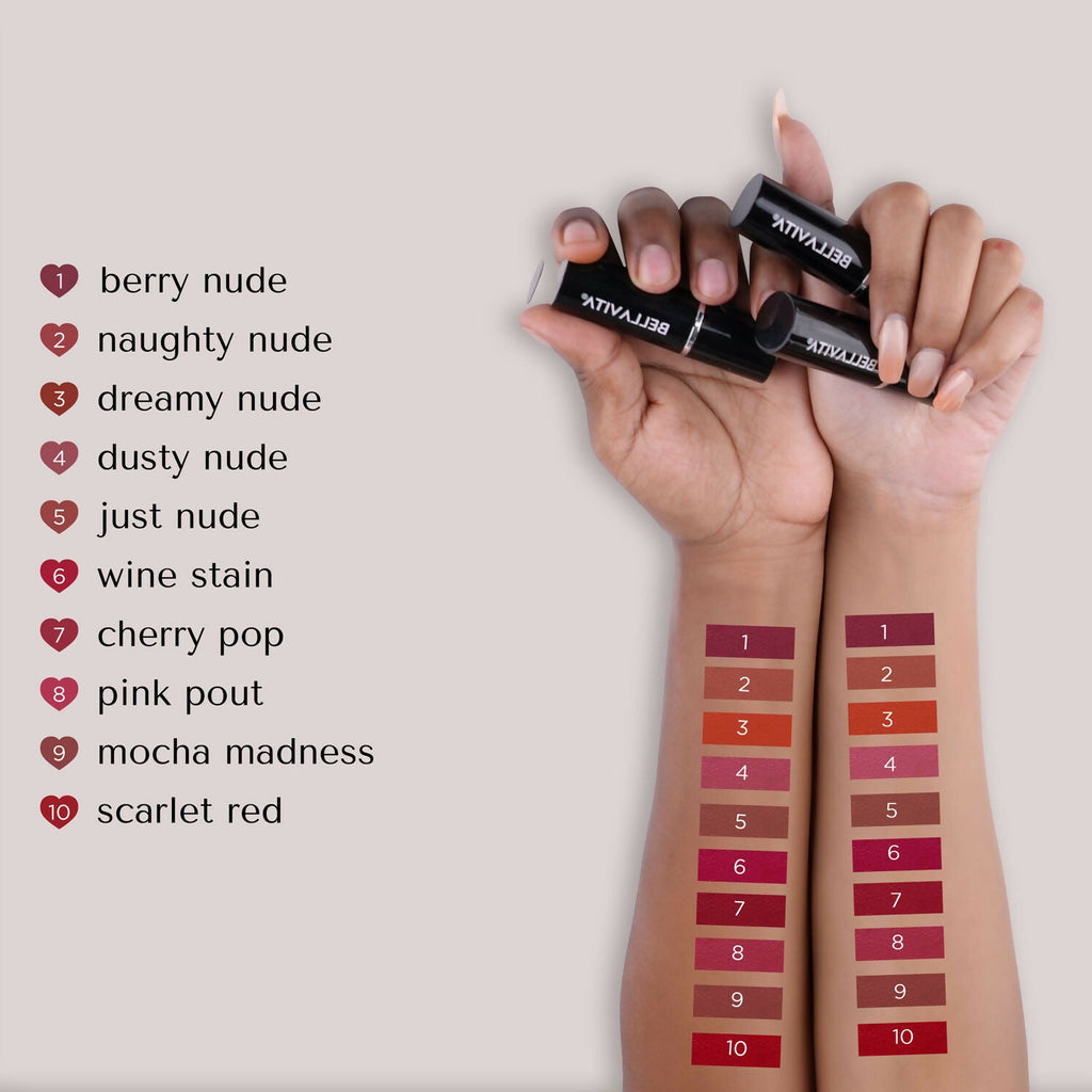 Bella Vita Organic Comfort Matte Bullet Lipstick - Wine Stain | Grocsy