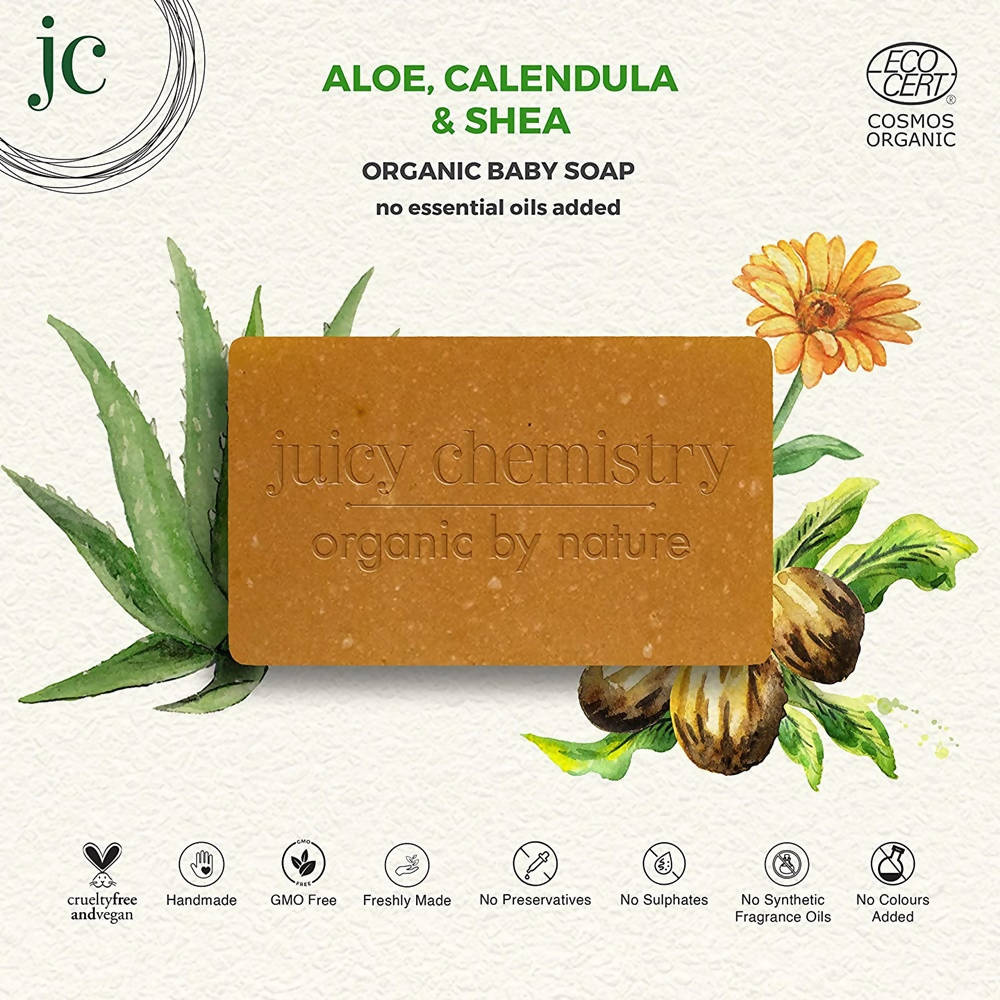 Juicy Chemistry Aloe Calendula & Shea Organic Baby Soap | Grocsy