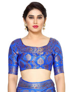 Mimosa Women's Blue Art Silk Kanjivaram Saree | Grocsy