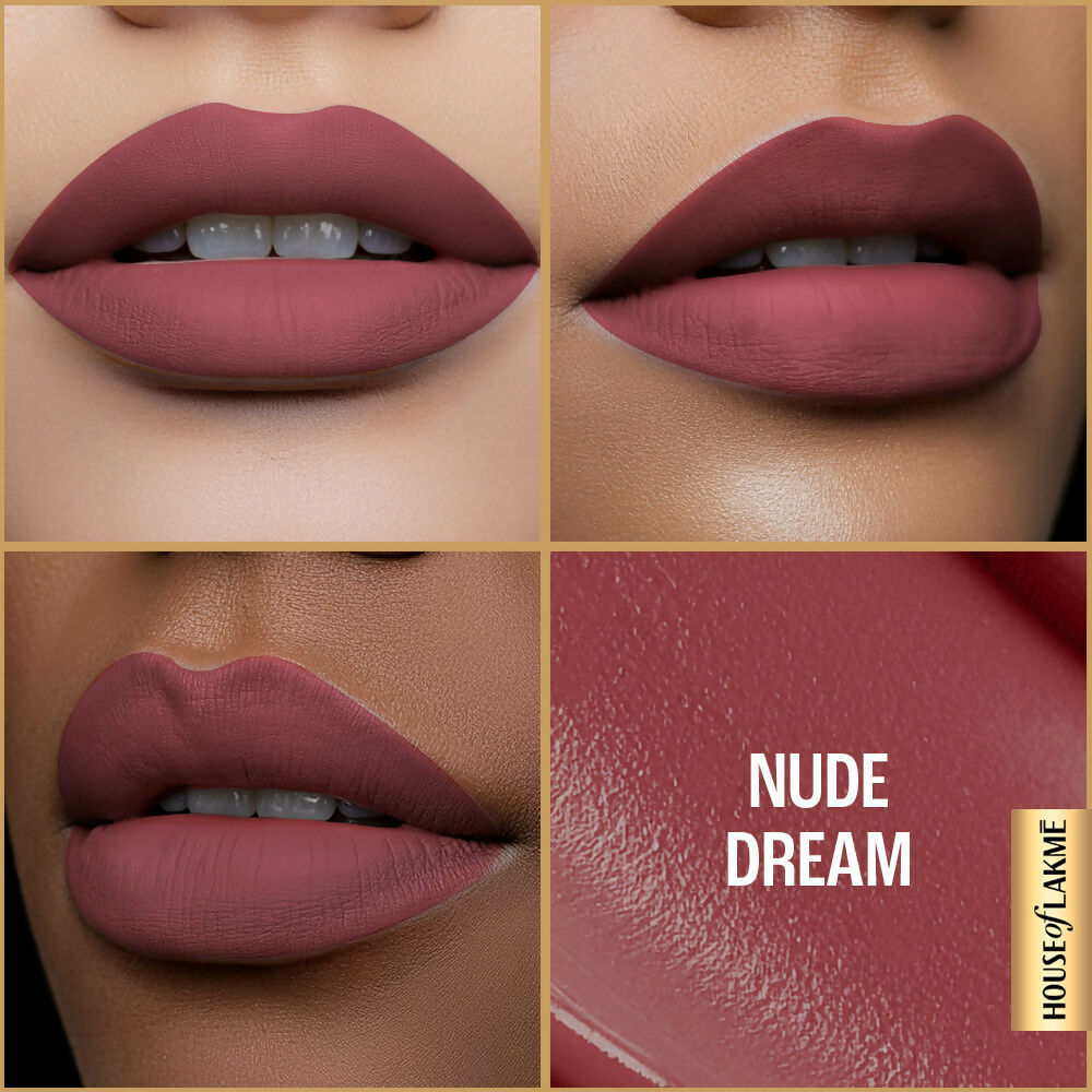 Lakme Ultimate Glam Matte Liquid Lipstick - Nude Dream | Grocsy