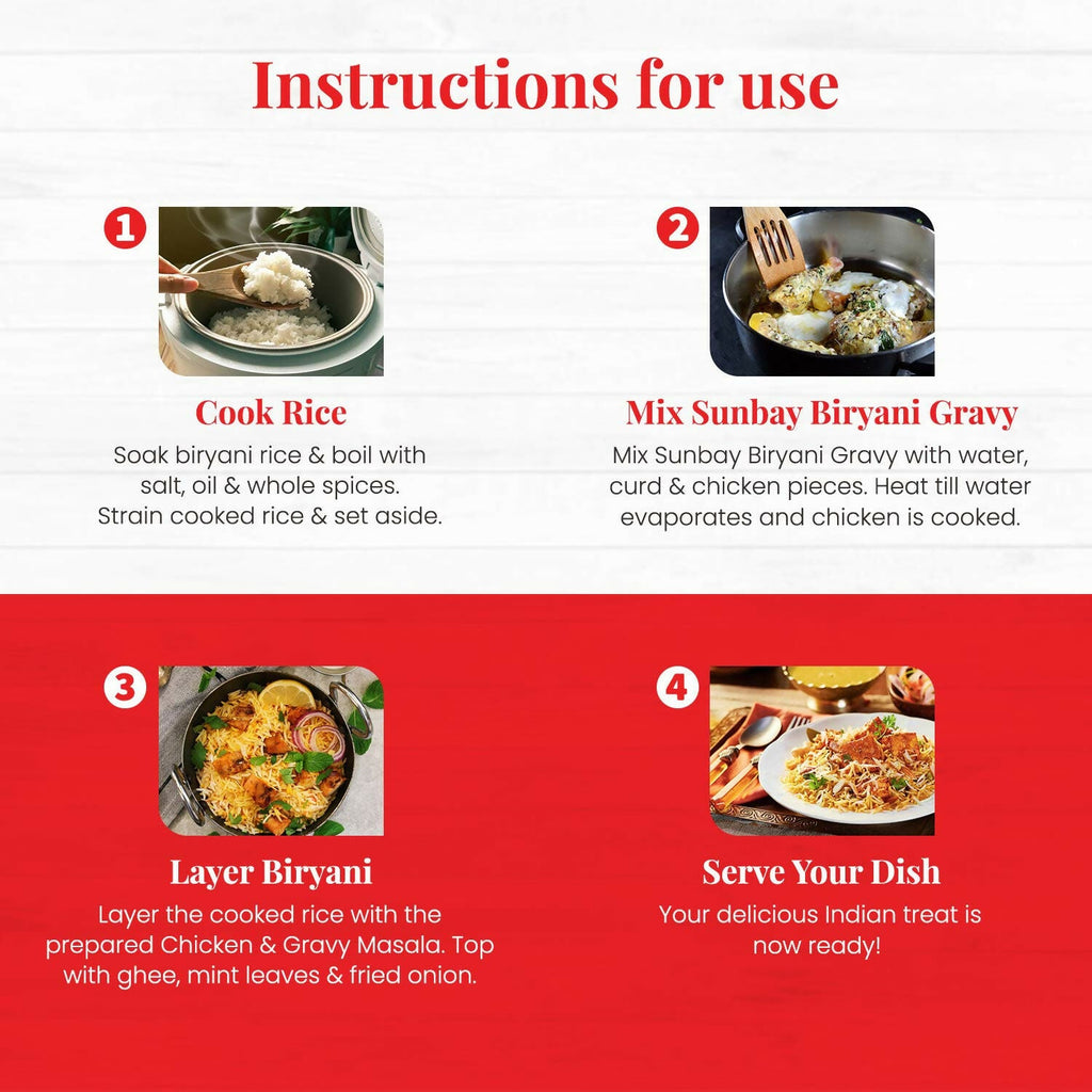 Sunbay Biryani Gravy Instant Gravy Mix - Authentic Recipe