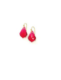Bling Accessories Swarovski Crystal Ruby Red Drop Earrings | Grocsy