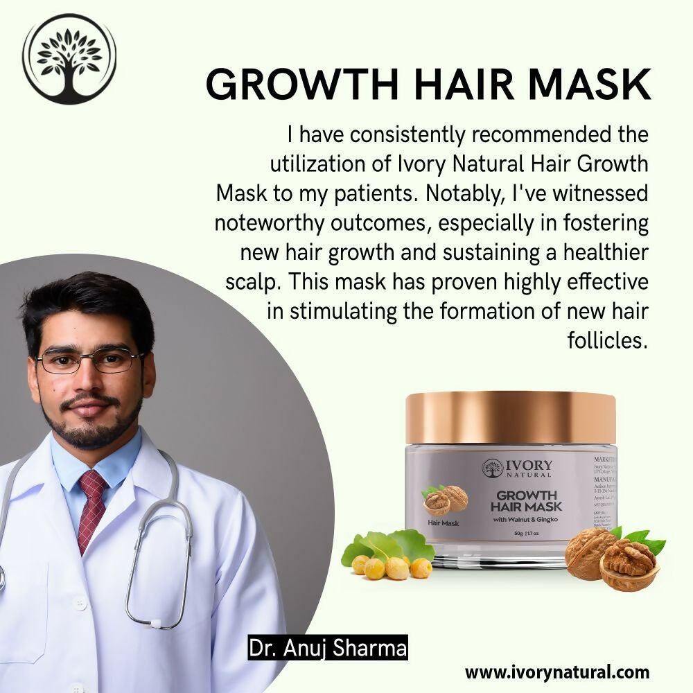 Ivory Natural Growth Hair Mask For Thicker Long And Healthier Hair | Grocsy