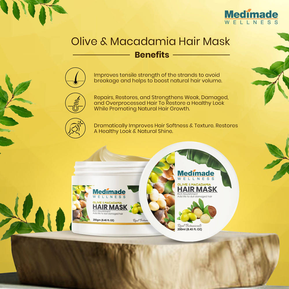 Medimade Wellness Olive & Macadamia Hair Mask | Grocsy