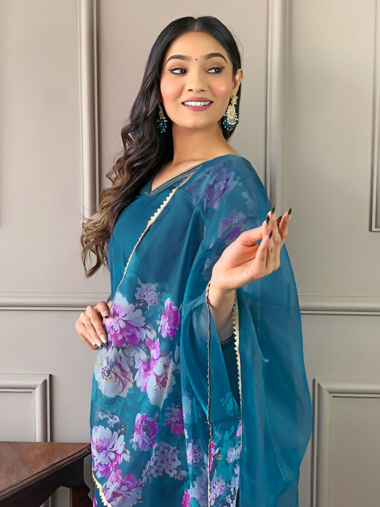 Partywear Designer Tebby Rama Stitched Suit With Dupatta - Tanisha | Grocsy