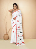 Joban Fashion Multicolor Cotton Applic Saree | Grocsy