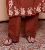 Miravan Womens Plus Size Embroidered Cotton Kurta with palazzo & Dupatta Set | Grocsy