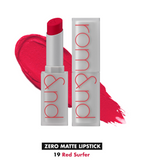 Rom&nd Zero Matte Lipstick - 19 Red Surfer | Grocsy