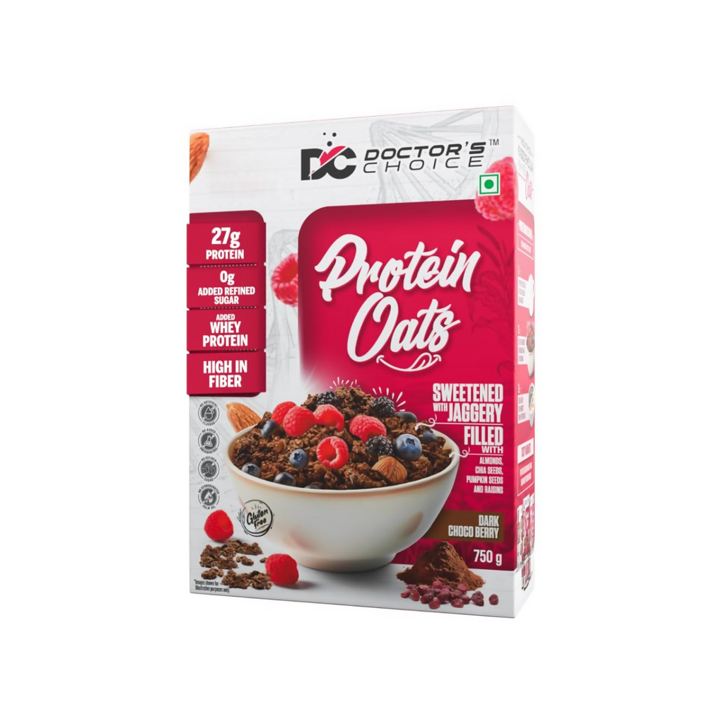 Dc Doctors Choice High Protein Oats ( Dark Choco Berry Flavor) | Grocsy