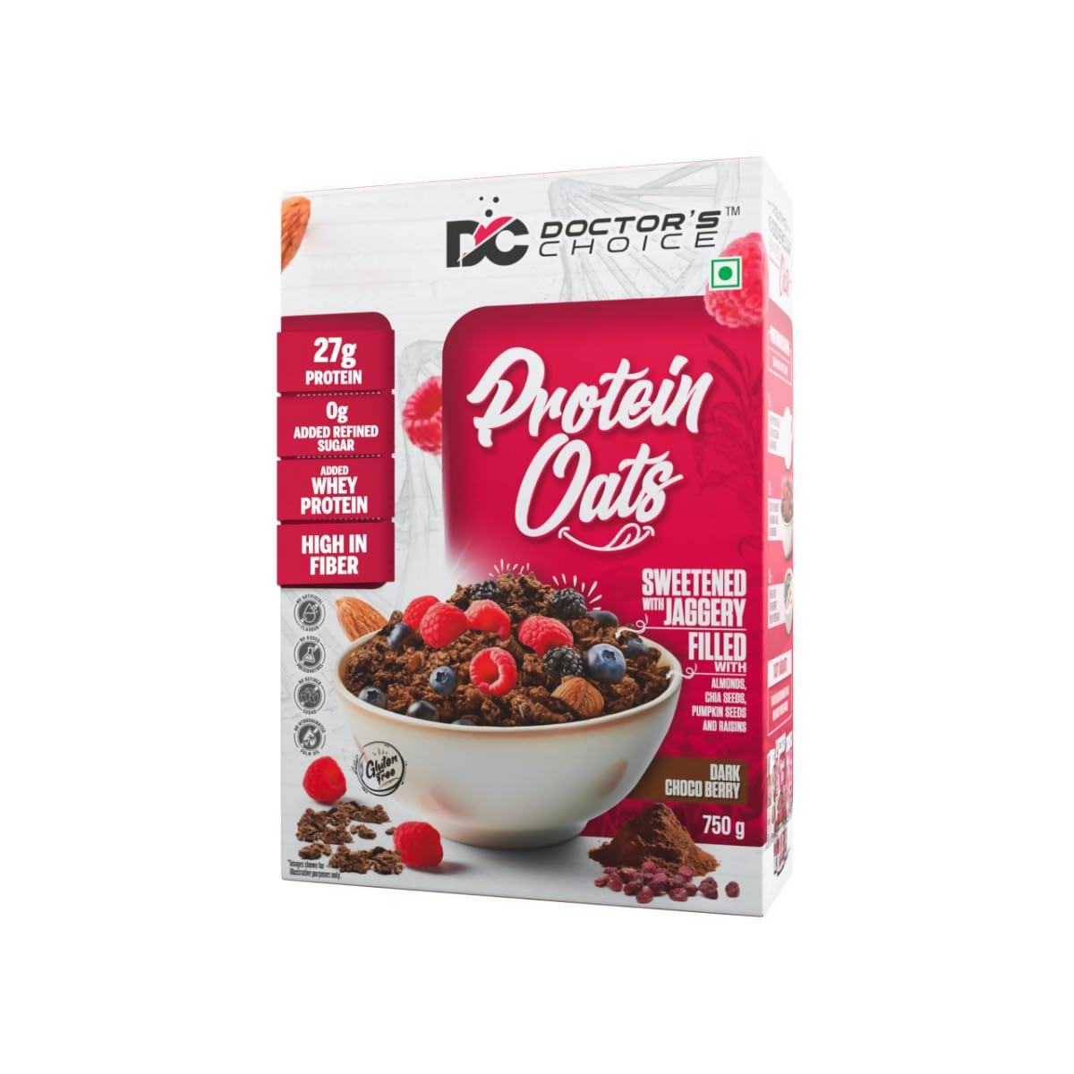 Dc Doctors Choice High Protein Oats ( Dark Choco Berry Flavor) | Grocsy