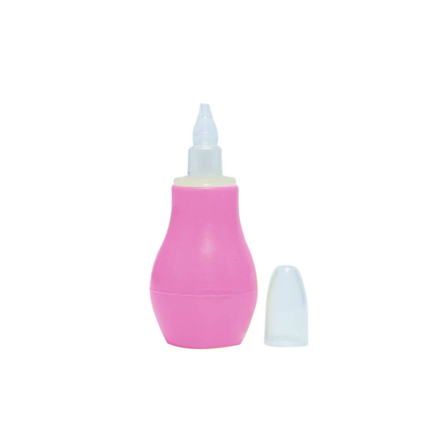 Safe-O-Kid Silicone Baby Nasal Aspirator, Vacuum Sucker, Instant Relief From Blocked Baby Nose Cleaner, Pink | Grocsy