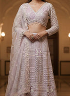 Lehenga Mart Light Pink Net Designer Bollywood Style Wedding Wear Lehenga Choli | Grocsy