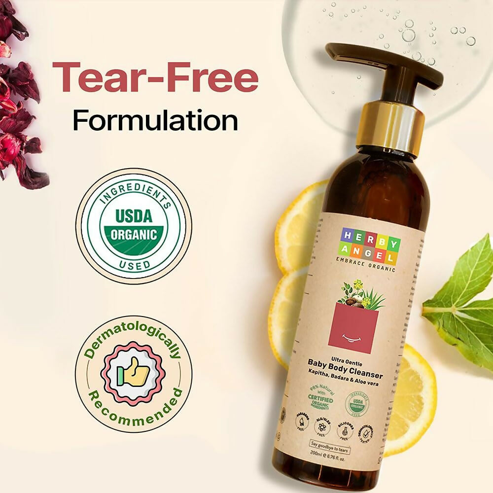 Herby Angel Ultra Gentle Body Cleanser for Babies and Kids | Grocsy