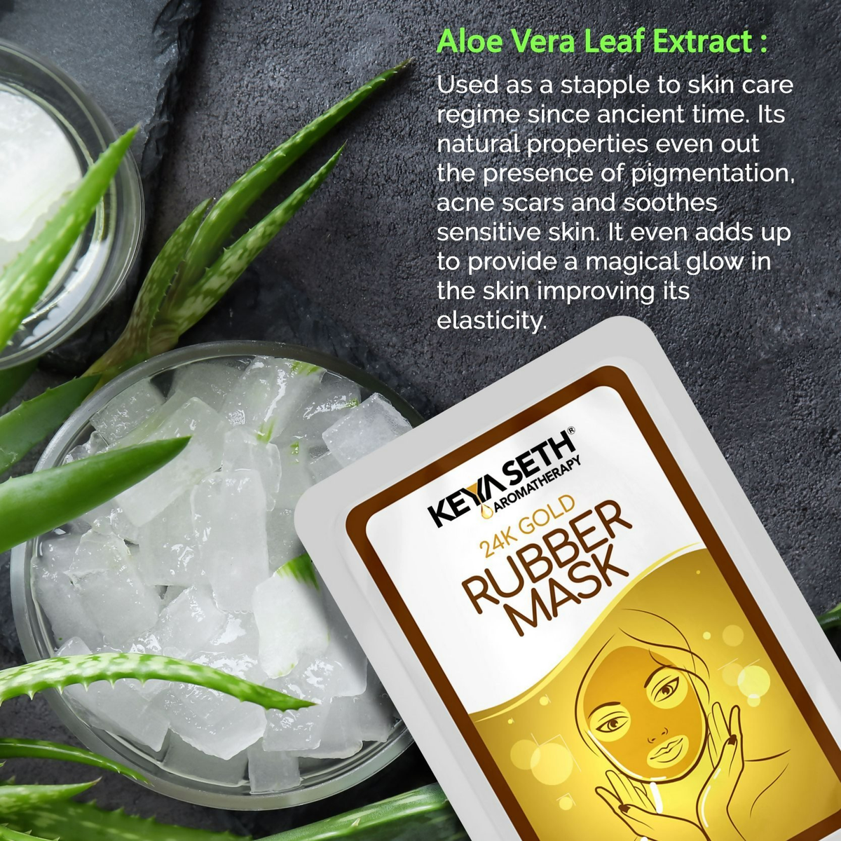 Keya Seth Aromatherapy 24k Gold Rubber Facial Mask | Grocsy