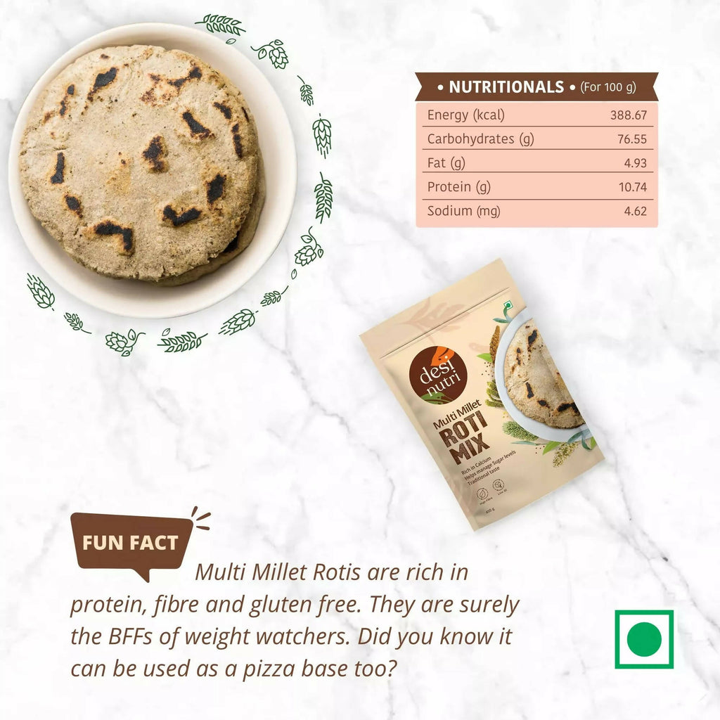 Desi Nutri Multi Millet Roti Mix | Grocsy