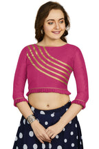 Aastha Fashion Women's Pink Art Silk Designer Party Wear Readymade Blouse | Grocsy