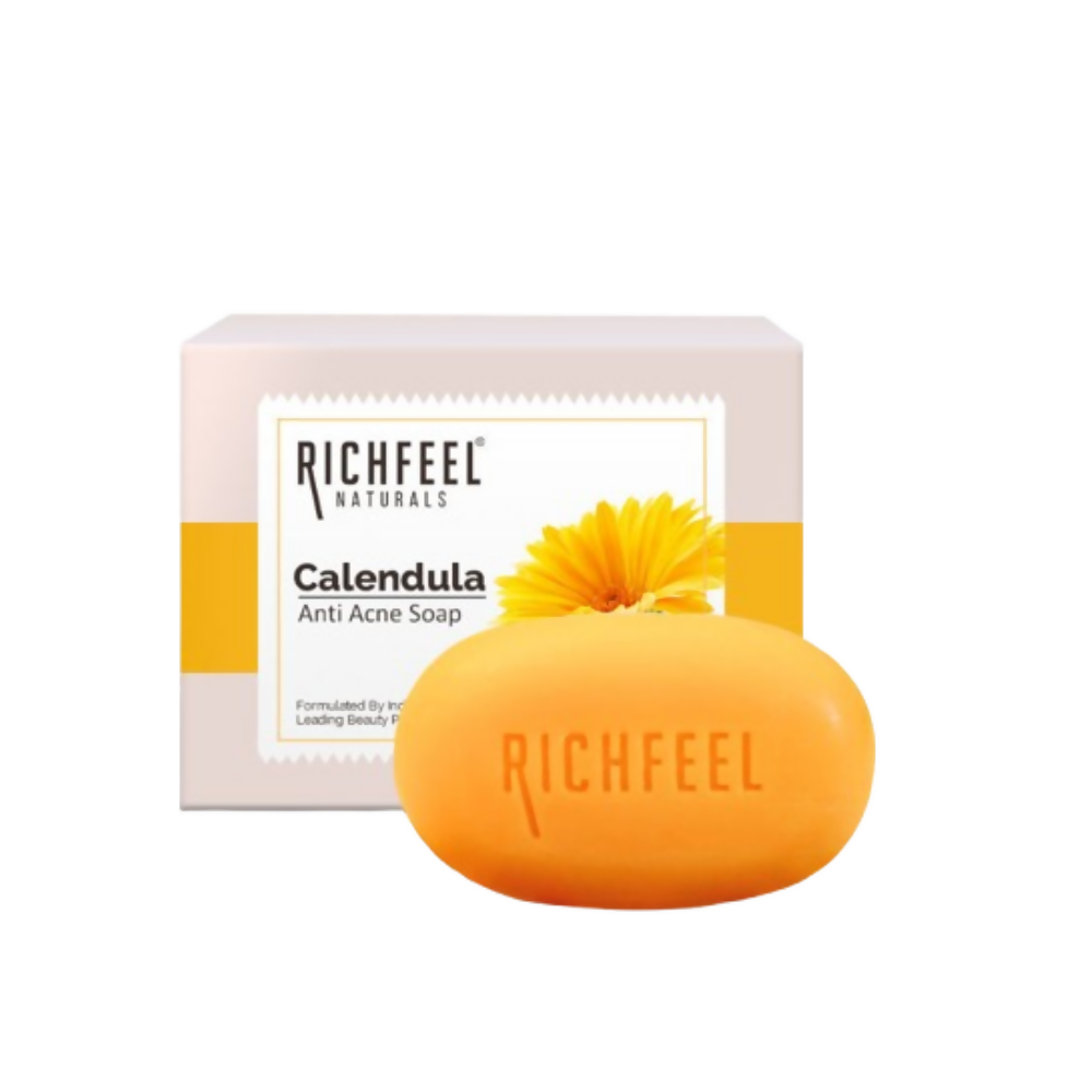 Richfeel Calendula Anti-Acne Soap Fights Pimples | Grocsy