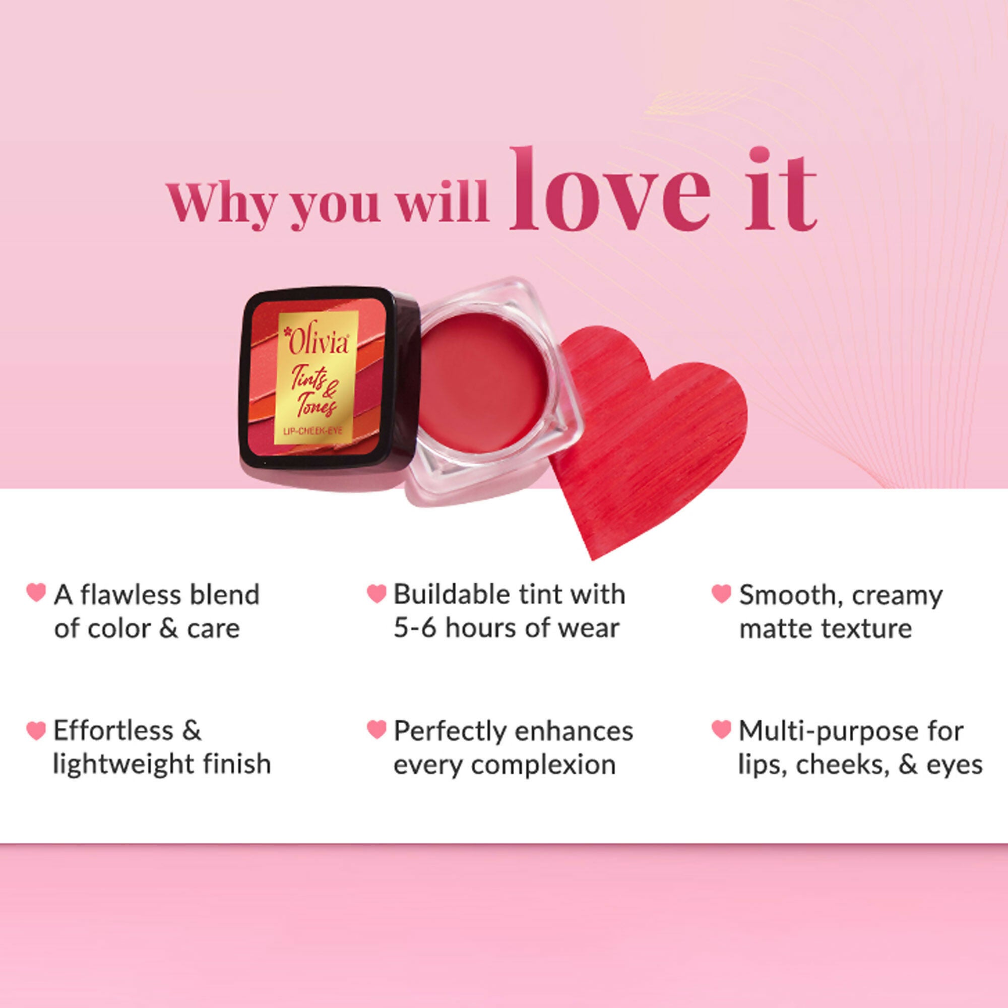 Olivia Tints & Tones For Lip, Cheek & Eye Lip Balm - Caramel Laughter | Grocsy