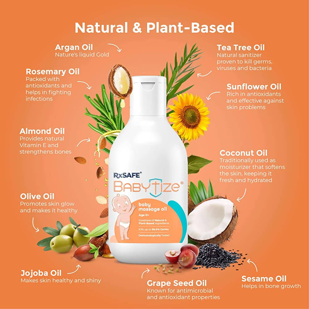 RxSafe Babytize Baby Massage Oil | Grocsy