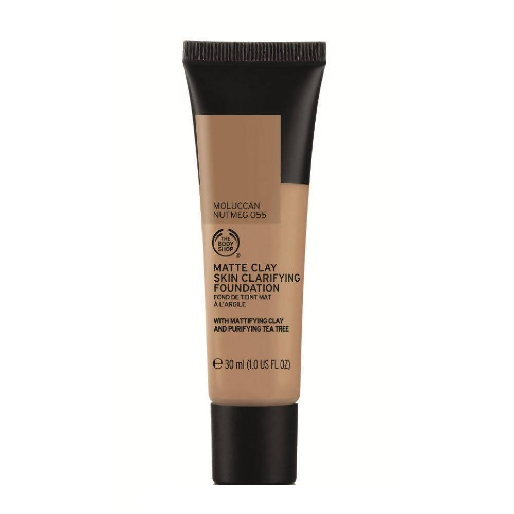The Body Shop Matte Clay Skin Clarifying Foundation - 055 Moluccan Nutmeg | Grocsy