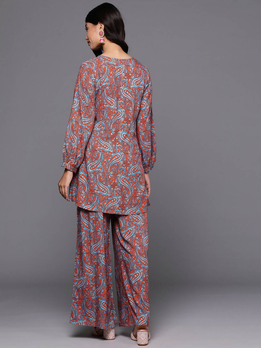 Ahalyaa Women's Traditional Wear Co-ods - Teal Blue | Grocsy