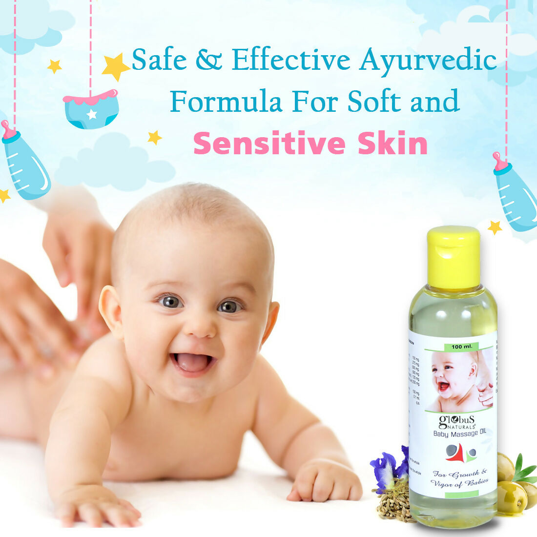 Globus Naturals Baby Massage Oil | Grocsy