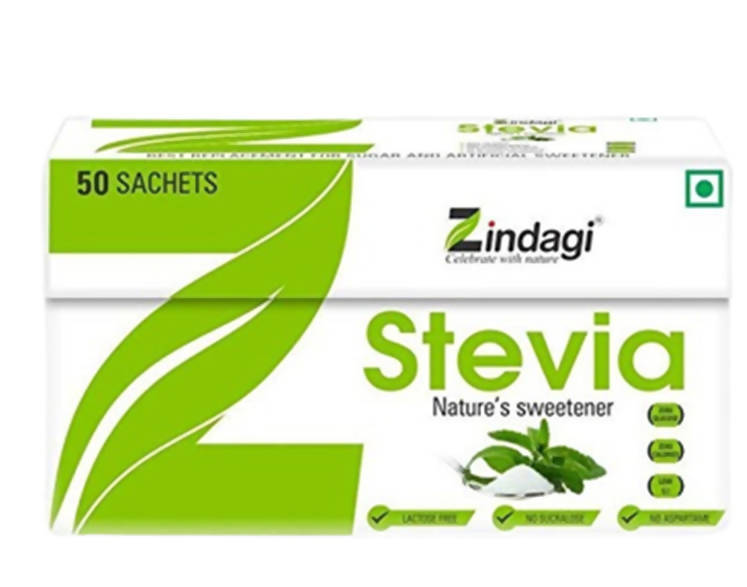 Zindagi Stevia Nature's Sweetener Sachets | Grocsy