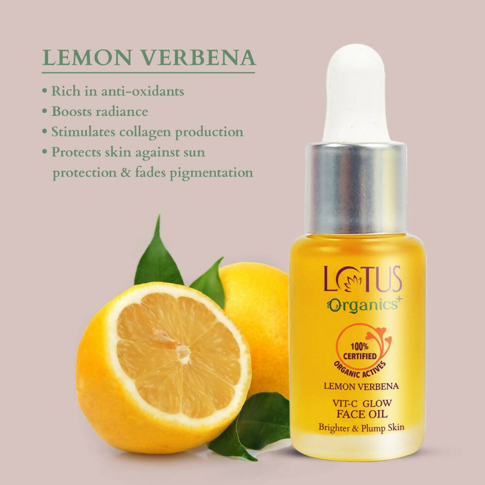 Lotus Organics+ Vit-C Glow Face Oil - Lemon Verbena | Grocsy