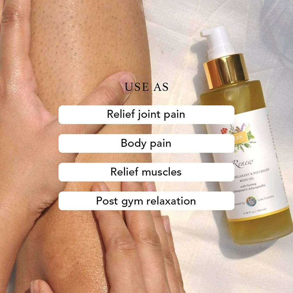 Ras Luxury Oils Renew Muscle Relaxant & Pain Relief Body Oil | Grocsy