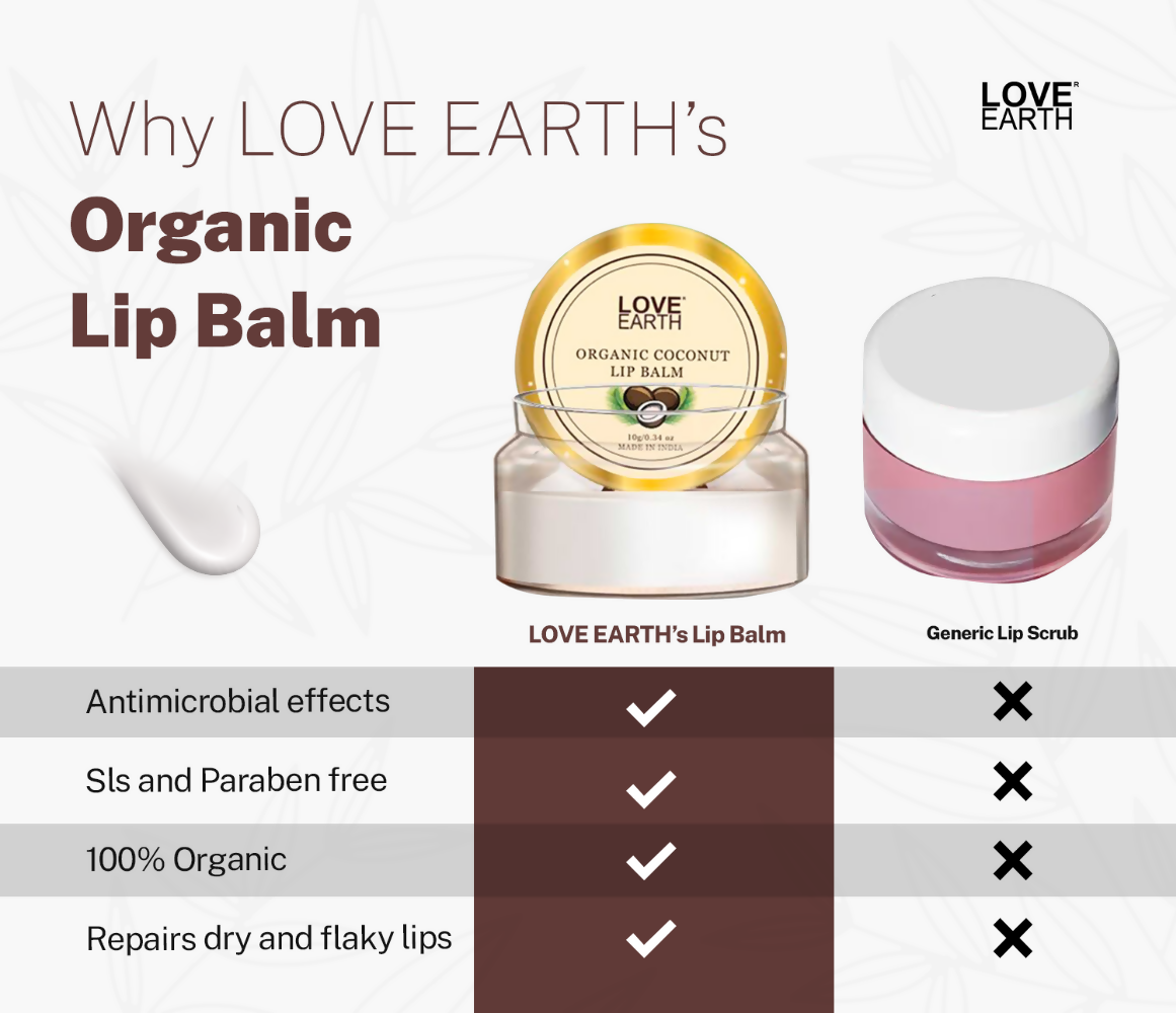 Love Earth Organic Coconut Lip Balm | Grocsy