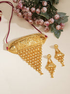 Gold plating jewellery set (Gold) - Ruby Raang | Grocsy