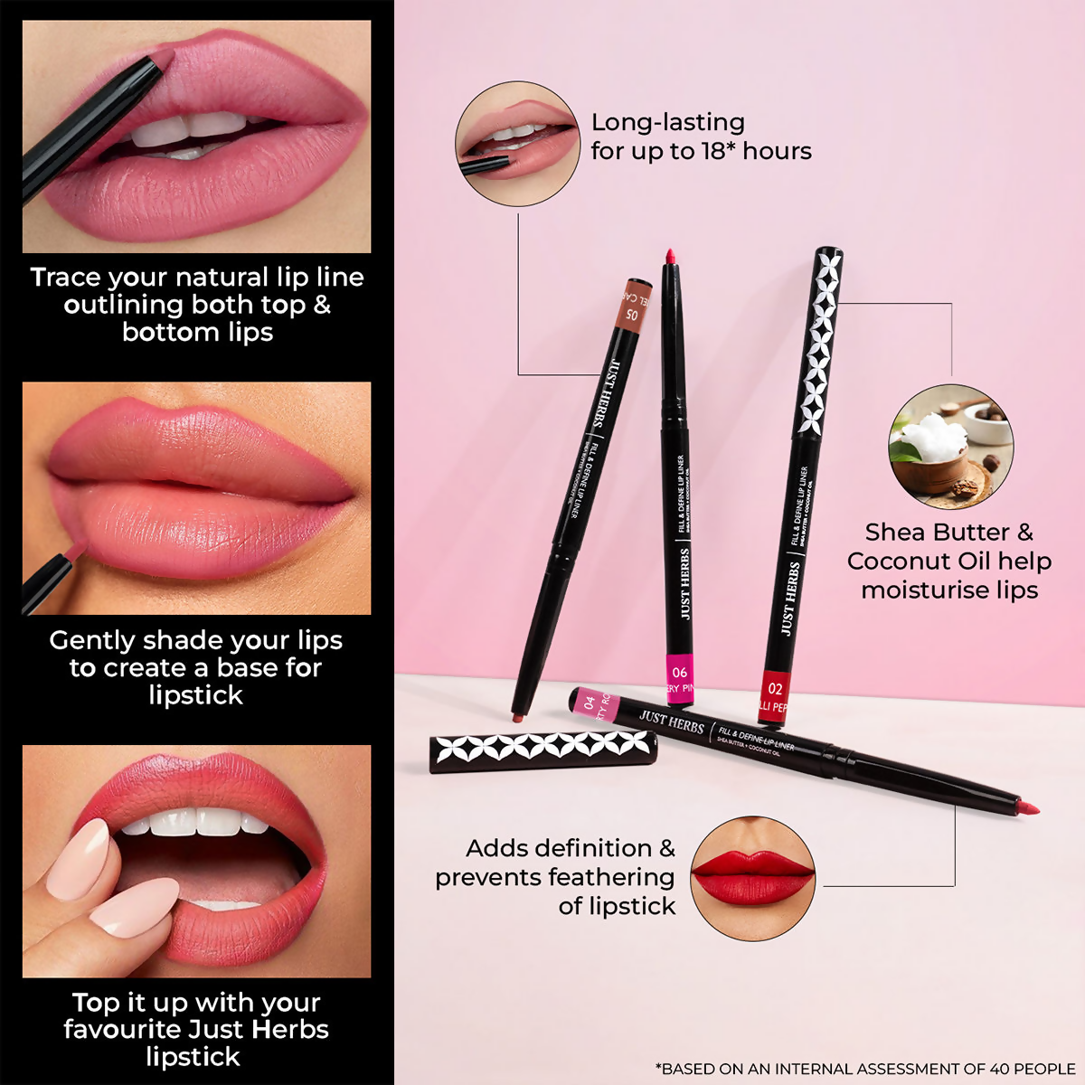 Just Herbs Fill & Define Lip Liner - Caramel Carnival | Grocsy