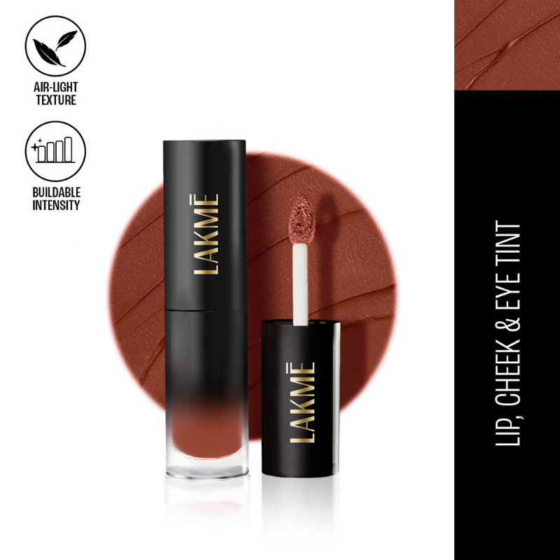 Lakme Xtraordin-Airy One-And-Done Lip, Eye & Cheek Tint - Toffee Touch | Grocsy