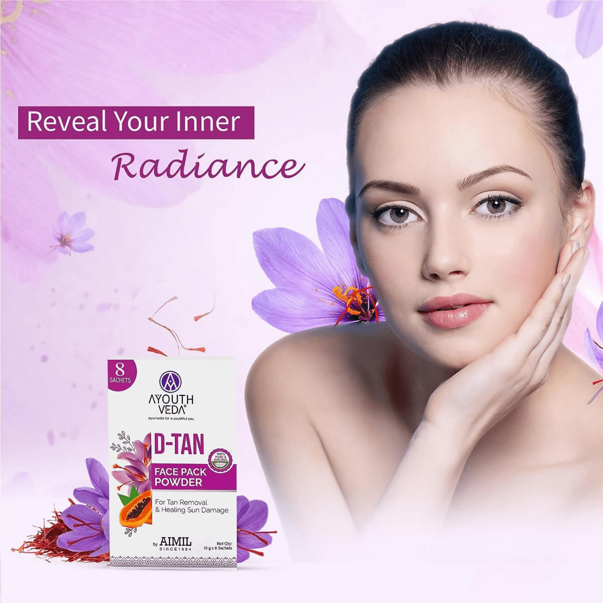 Ayouthveda D-TAN Face Pack Powder | Grocsy