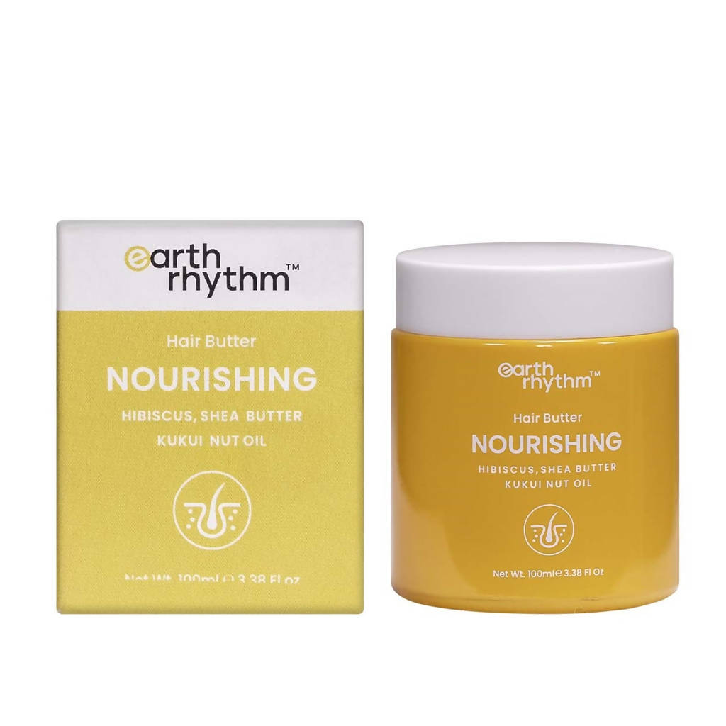Earth Rhythm Nourishing Hair Butter Hibiscus Shea Butter Kukui Nut Oil | Grocsy