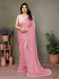 Designer Partywear Pink Banglor Fancy Saree - Kanak | Grocsy