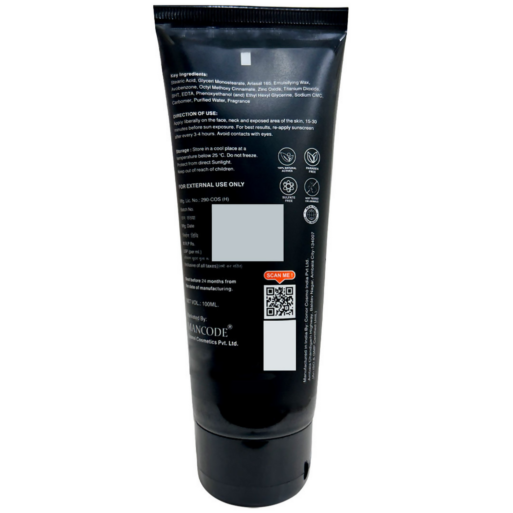Mancode SPF 50+ Face Sunscreen Lotion | Grocsy