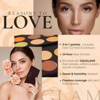 Colorbar 24Hrs Wear Concealer Palette Medium-Deep | Grocsy