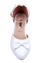 Tiny Bugs Girls Bow Embellished Ballerinas - White | Grocsy