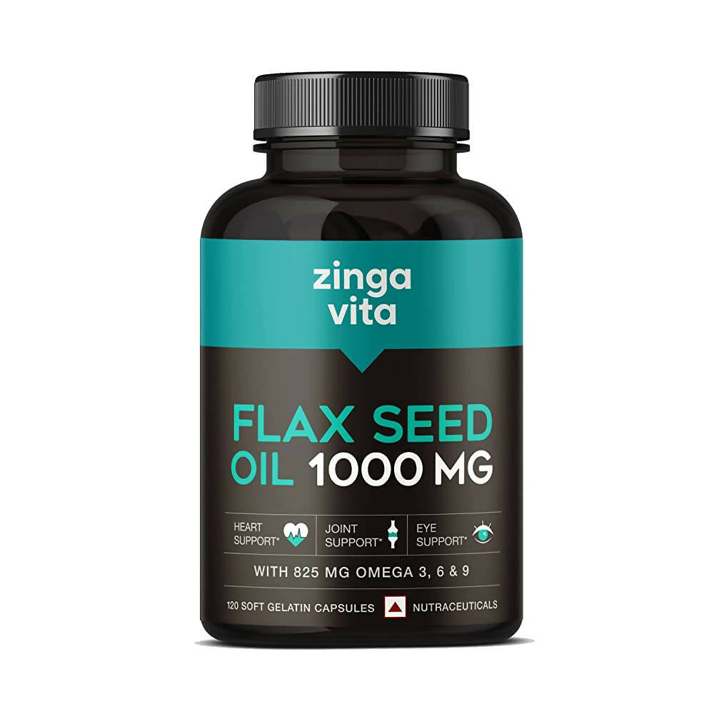 Zingavita Flaxseed Oil 1000 mg Softgel Capsules | Grocsy