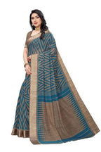 Vamika Rama Green Linen Designer Saree (BEE RAMA) | Grocsy