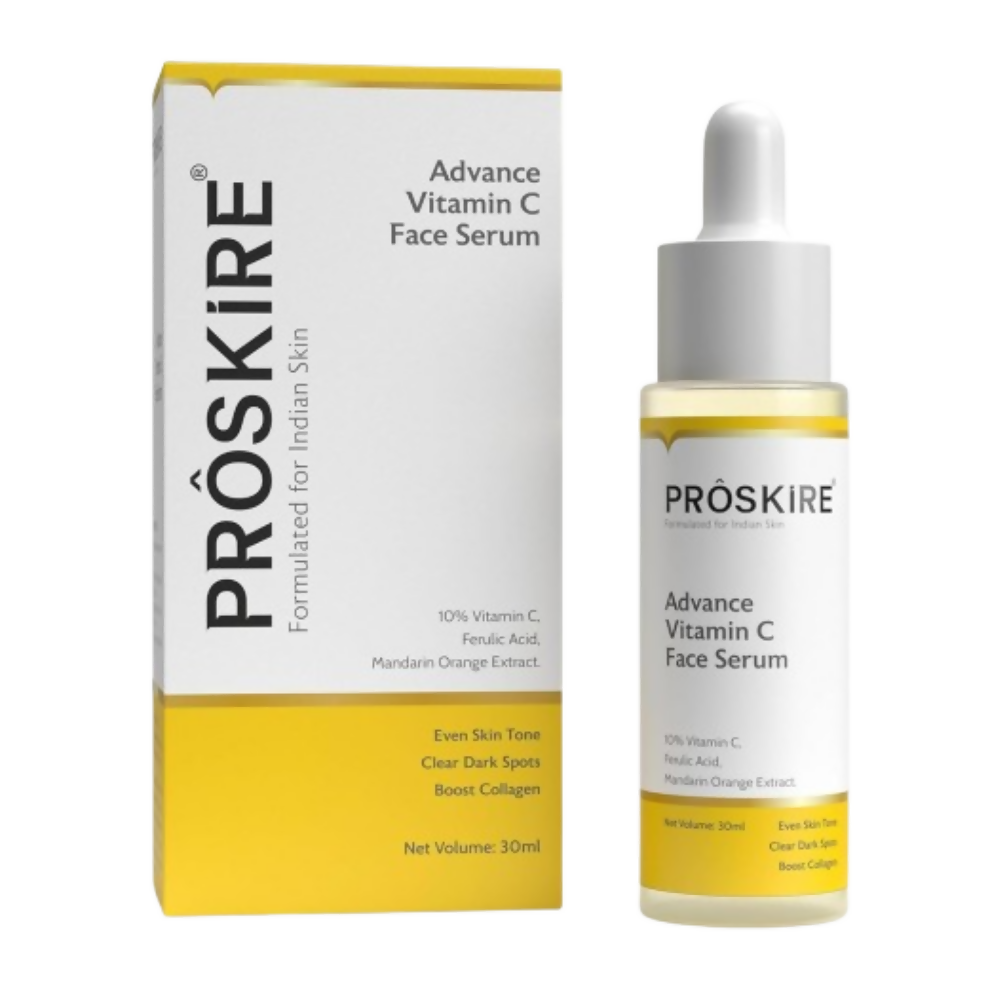 Proskire 10% Vitamin C Serum With Hyaluronic Acid & Orange Ext For Skin Brightening | Grocsy