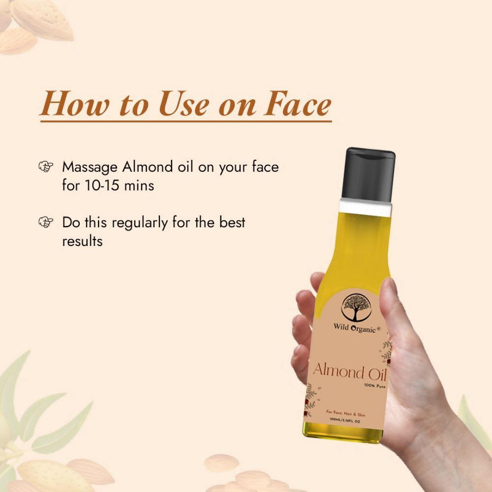 Wild Organic Cold Pressed Almond Hair Oil | Grocsy