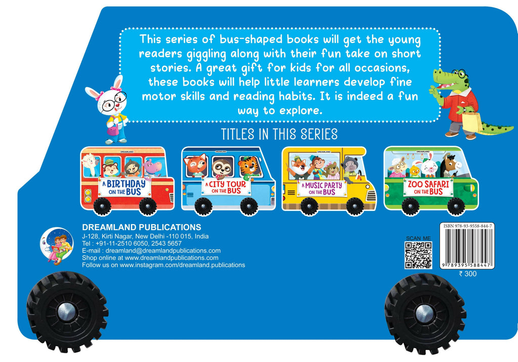 Dreamland A City Tour on the Bus- A Shaped Board book with Wheels : Children Picture Board Book | Grocsy