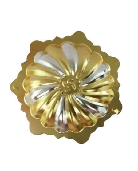 Puja N Pujari Gold and Silver Coated Kumkum Holder | Grocsy