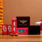 Traditional Kundan Rakhi With Wallet And Kitkat | Grocsy