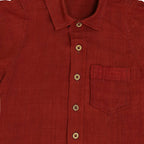 Mhyssa Yellow Dungaree With Round Neck Half Sleeves Maroon Shirt Set | Grocsy