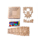 Kraftsman Stack up Puzzles/ Layered Puzzle Octopus Shape for Kids | Color Kit Included | 18 Pieces Puzzle | Grocsy