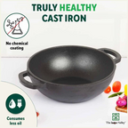 The Indus Valley CASTrong Cast Iron Cookware Set: Tawa+ Kadai, Kitchen Set for Home, Pre-seasoned, 100% Pure, Toxin-free, Induction, Tadka Pan | Grocsy